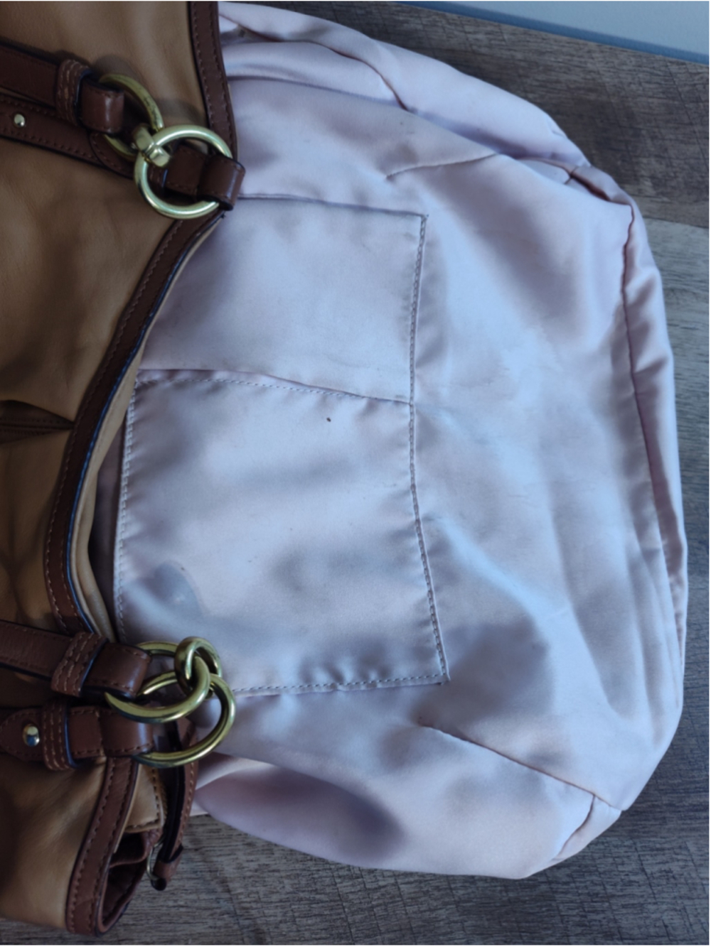 Women's Coach Shoulder Bag Tan and Brown Leather - Picture 8 of 13